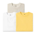 Shift & Stitch's Premium T-Shirt Combo – Ivory, White & Yellow