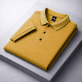 Cross Knit Mustard Polo T-shirt