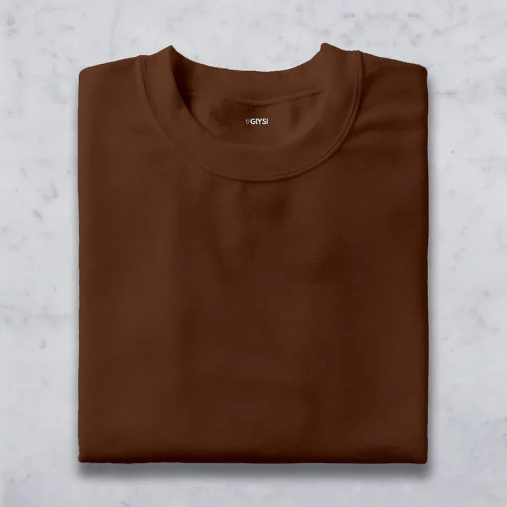 Shift & Stitch's Premium T-Shirt Combo – Mustard Yellow, Peach & Coffee Brown