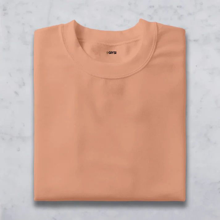 Shift & Stitch's Premium T-Shirt Combo – Mustard Yellow, Peach & Coffee Brown