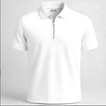 White Zip Polo T-shirt