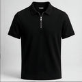 Black Zip Polo T-shirt